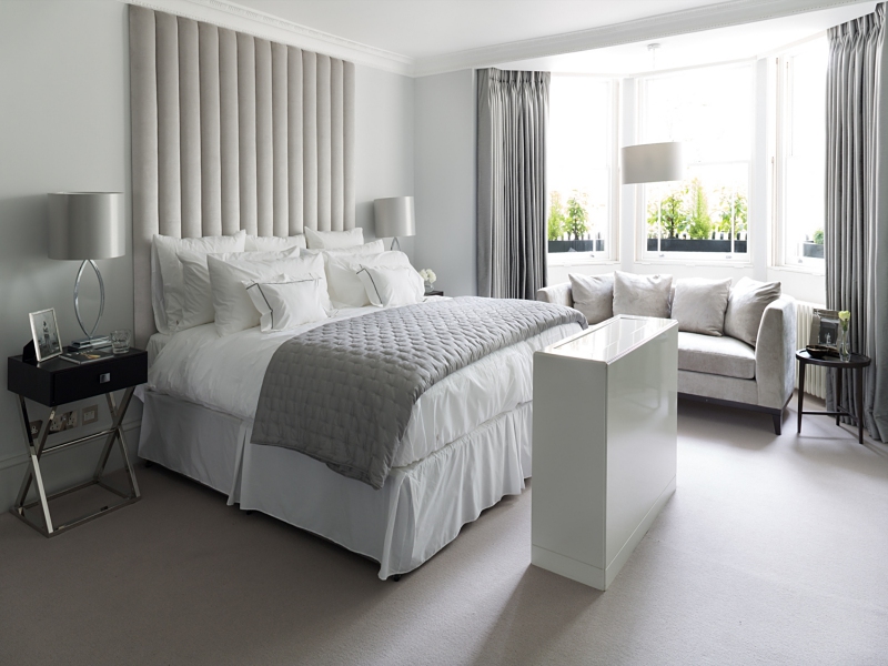 Silver Pleated Headboard Modern Bedroom Upholstery Ideas Silver Pleated Headboard Modern Bedroom Upholstery Ideas